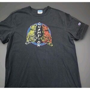 Champion‎ Men's Classic Jersey T-Shirt, Black - XL Tiger
